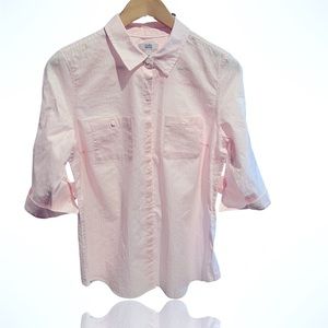 Croft & Barrow 3/4 length sleeve soft pink button up.